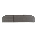 Loki - Modern Grey Fabric Right Facing Sectional Sofa