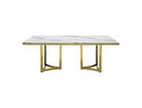Loomis - White Marble & Gold Dining Table