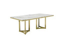 Loomis - White Marble & Gold Dining Table
