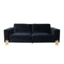 Javier Modern Glass & Gold Round Coffee Table