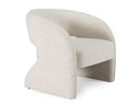 Luby - Modern Cream Fabric Accent Chair