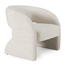 Luby - Modern Cream Fabric Accent Chair