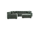 Ludwig - Modern Dark Green Fabric Modular Sectional