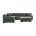 Ludwig - Modern Dark Green Fabric Modular Sectional