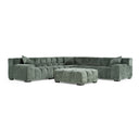 Ludwig - Modern Dark Green Fabric Modular Sectional