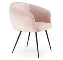 Conroy + Luzerne - Modern Black + Pink Dining Table Set