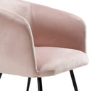 Conroy + Luzerne - Modern Black + Pink Dining Table Set