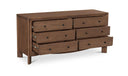 Mabel 6 Drawer Dresser Dark Brown