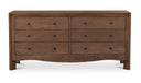 Mabel 6 Drawer Dresser Dark Brown