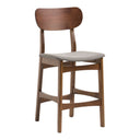 Lynn - Modern Grey & Walnut Counter Chair (Set of 2)