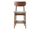 Lynn - Modern Grey & Walnut Counter Chair (Set of 2)