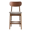 Lynn - Modern Grey & Walnut Counter Chair (Set of 2)