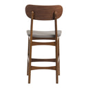 Lynn - Modern Grey & Walnut Counter Chair (Set of 2)