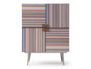 Macoy - Modern Multicolor and Black Ash Wine Cabinet
