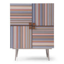 Macoy - Modern Multicolor and Black Ash Wine Cabinet