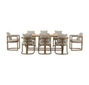 Malta - Outdoor Light Grey + Teak Sofa Set