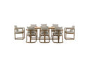 Malta - Outdoor Light Grey + Teak Dining Set