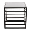 Malvo - Modern Black + Glass End Table