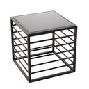 Malvo - Modern Black + Glass End Table