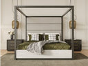 Manhattan - Contemporary Canopy Grey Bed