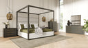 Manhattan- Contemporary Canopy Grey Bedroom Set