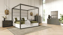 Manhattan - Contemporary Canopy Grey Bed