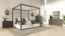 manhattan - contemporary canopy grey bed