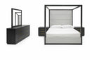 Manhattan- Contemporary Canopy Grey Bedroom Set