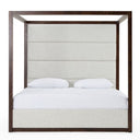 Manhattan - Contemporary Canopy Brown Oak Bed