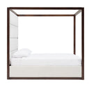 Manhattan - Contemporary Canopy Brown Oak Bed