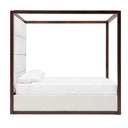 manhattan - contemporary canopy brown oak bed