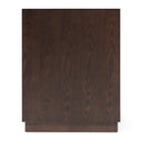 Manhattan - Contemporary Brown Oak and Gold Nightstand