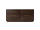 Manhattan - Contemporary Brown Oak and Gold Dresser