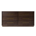 Manhattan - Contemporary Brown Oak Mirror