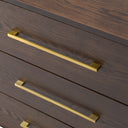 Manhattan - Contemporary Brown Oak and Gold Dresser