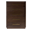 Manhattan - Contemporary Brown Oak Mirror