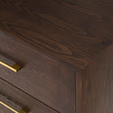 Manhattan - Contemporary Brown Oak and Gold Chest