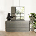 manhattan- contemporary canopy grey bedroom set