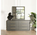 Manhattan- Contemporary Grey and Gold Dresser