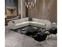 June - Modern Dark Grey Concrete & Walnut Coffee Table