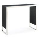 Manston - Modern Black Oak & Stainless Steel Bar Table