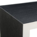 Manston - Modern Black Oak & Stainless Steel Bar Table