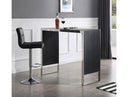 Manston - Modern Black Oak & Stainless Steel Bar Table