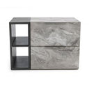 Maranello - Modern Grey Faux Marble Mirror