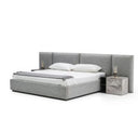 Maranello - Modern Grey Wash & Faux Marble Nightstand