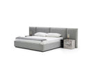 Maranello - Modern Grey Fabric Bed w/ Two Nightstands