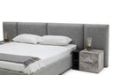 Maranello - Modern Grey Fabric Bed w/ Two Nightstands