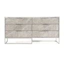 Marbella - Italian Modern Grey Faux Marble 4-Piece Bedroom Set