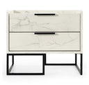 Marbella - Italian Modern White Faux Marble 4-Piece Bedroom Set