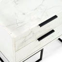 Marbella - Italian Modern White Marble Nightstand